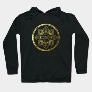 Gold lotus mandala Hoodie